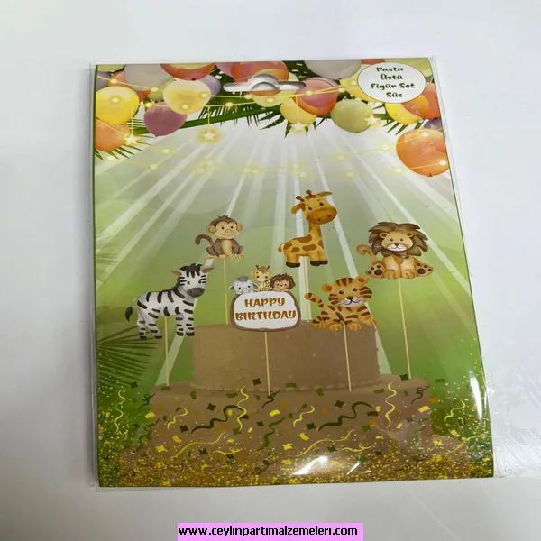 Safari Temalı Pasta Süsü